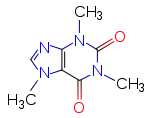 Structures 2D et 3D de la caféine